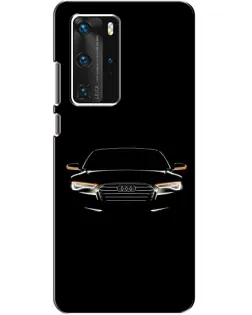 Чехол для Huawei P40 Pro с картинкой «Audi — ночной контур» Чехол для Huawei P40 Pro с картинкой «Audi — ночной контур»