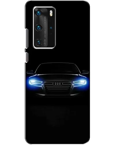 Чехол для Huawei P40 Pro с картинкой «Audi в неоне»