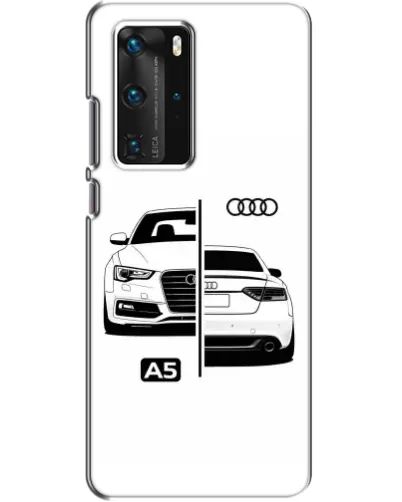 Чехол для Huawei P40 Pro с картинкой «Audi — контрастный дизайн»