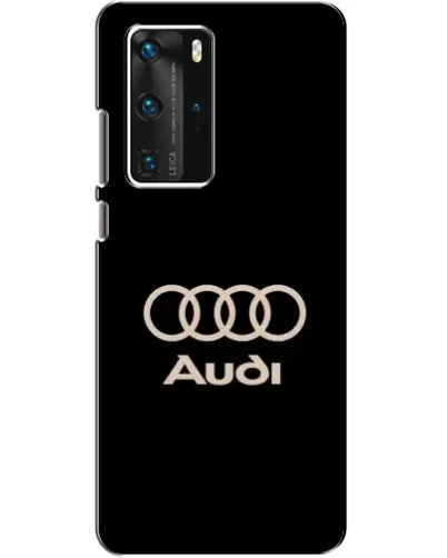 Чехол для Huawei P40 Pro с картинкой «Audi — золотой логотип»
