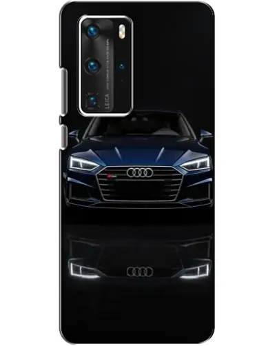 Чехол для Huawei P40 Pro с картинкой «Audi — ночное отражение»
