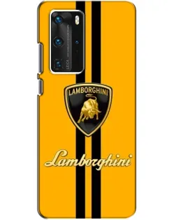 Чохол для Huawei P40 Pro з картинкою «Lamborghini Stripe жовтий»