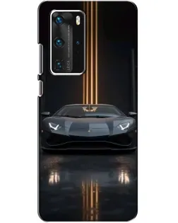 Чохол для Huawei P40 Pro з картинкою «Lamborghini золоті лінії»