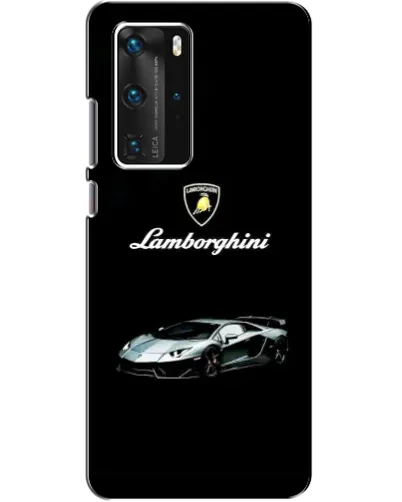 Чехол для Huawei P40 Pro с картинкой «Логотип Lamborghini классика»