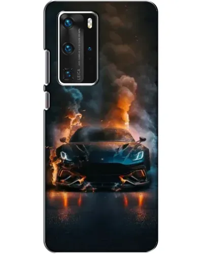 Чехол для Huawei P40 Pro с картинкой «Lamborghini дымная эстетика»