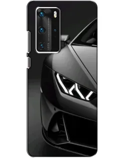 Чехол для Huawei P40 Pro с картинкой «Lamborghini фары детализация»
