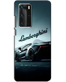 Чехол для Huawei P40 Pro с картинкой «Классическая надпись Lamborghini»