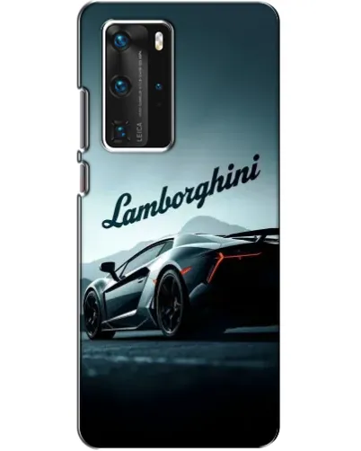Чехол для Huawei P40 Pro с картинкой «Классическая надпись Lamborghini»