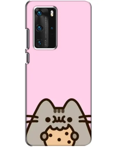 Чехол для Huawei P40 Pro с картинкой «Pusheen и печенье»