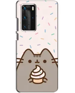 Чехол для Huawei P40 Pro с картинкой «Пушин с кексом»
