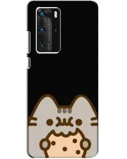 Чехол для Huawei P40 Pro с картинкой «Пушин на черном»