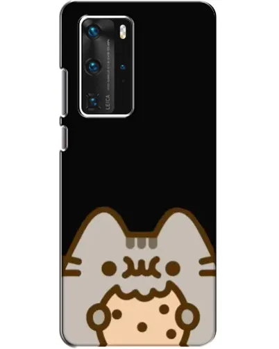 Чехол для Huawei P40 Pro с картинкой «Пушин на черном»