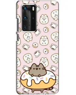 Чехол для Huawei P40 Pro с картинкой «Пушин на пончике»