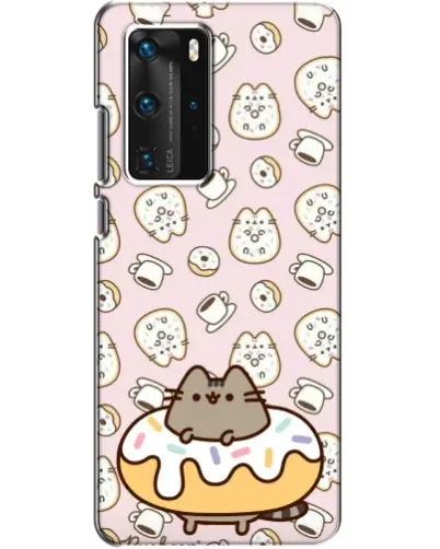Чехол для Huawei P40 Pro с картинкой «Пушин на пончике»