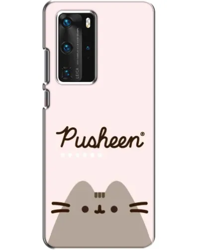 Чехол для Huawei P40 Pro с картинкой «Pusheen логотип»