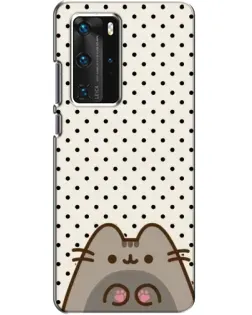 Чехол для Huawei P40 Pro с картинкой «Пушин в горошек»