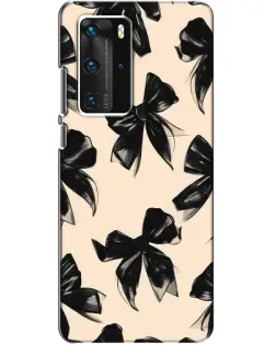 Чохол для Huawei P40 Pro з картинкою «Патерн чорні банти»