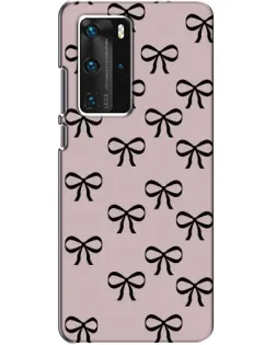 Чехол для Huawei P40 Pro с картинкой «Черные бантики»