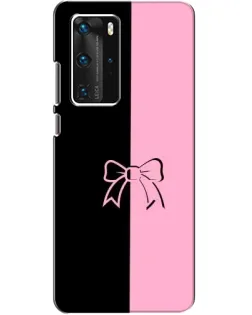 Чехол для Huawei P40 Pro с картинкой «Половинки банта»