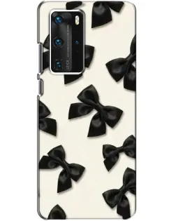 Чехол для Huawei P40 Pro с картинкой «Черные бантики»