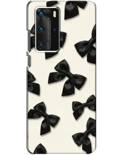 Чехол для Huawei P40 Pro с картинкой «Черные бантики»