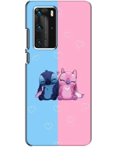 Чехол для Huawei P40 Pro с картинкой «Stitch и Angel Love»
