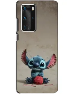 Чехол для Huawei P40 Pro с картинкой «Стич на коричневом фоне»