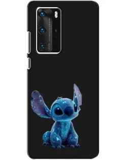 Чехол для Huawei P40 Pro с картинкой «Стич на черном»