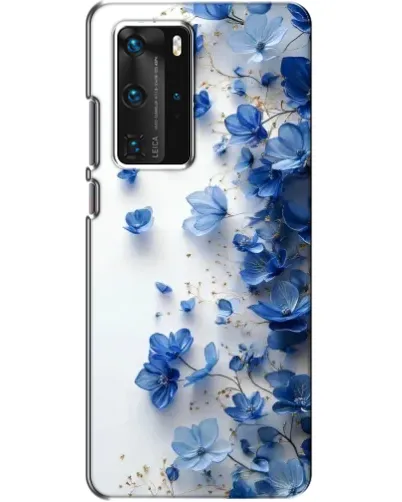 Чехол для Huawei P40 Pro с картинкой «Голубой цветочный каскад» Чехол для Huawei P40 Pro с картинкой «Голубой цветочный каскад»
