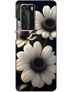 Чохол для Huawei P40 Pro з картинкою «Білі маргаритки макро»