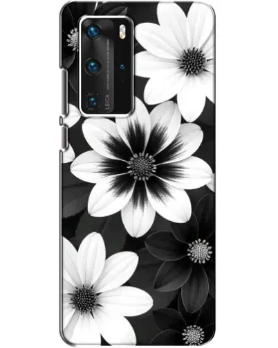 Чехол для Huawei P40 Pro с картинкой «Монохромные астры» Чехол для Huawei P40 Pro с картинкой «Монохромные астры»