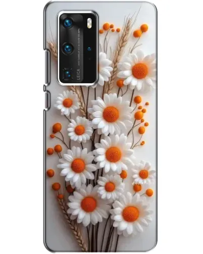 Чехол для Huawei P40 Pro с картинкой «Белые сухоцветы» Чехол для Huawei P40 Pro с картинкой «Белые сухоцветы»