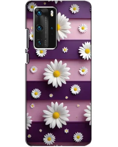 Чехол для Huawei P40 Pro с картинкой «Ромашки на фиолетовом» Чехол для Huawei P40 Pro с картинкой «Ромашки на фиолетовом»