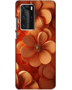 Чохол для Huawei P40 Pro з картинкою «Помаранчева макро квітка»