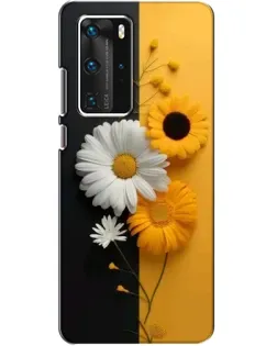 Чохол для Huawei P40 Pro з картинкою «Соняшник та ромашка»