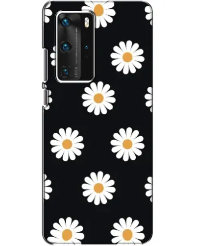 Чехол для Huawei P40 Pro с картинкой «Ромашки на черном» Чехол для Huawei P40 Pro с картинкой «Ромашки на черном»