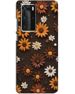 Чохол для Huawei P40 Pro з картинкою «Візерунок з маленьких соняшників»