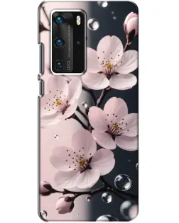 Чохол для Huawei P40 Pro з картинкою «Ніжня сакура та краплі»