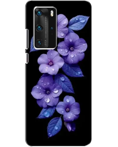 Чехол для Huawei P40 Pro с картинкой «Фиолетовые цветы с росою» Чехол для Huawei P40 Pro с картинкой «Фиолетовые цветы с росою»