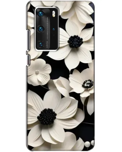 Чехол для Huawei P40 Pro с картинкой «Объемные белые цветы» Чехол для Huawei P40 Pro с картинкой «Объемные белые цветы»