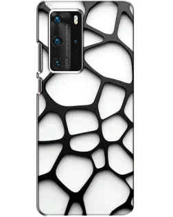 Чохол для Huawei P40 Pro з картинкою «Біла об'ємна сітка»