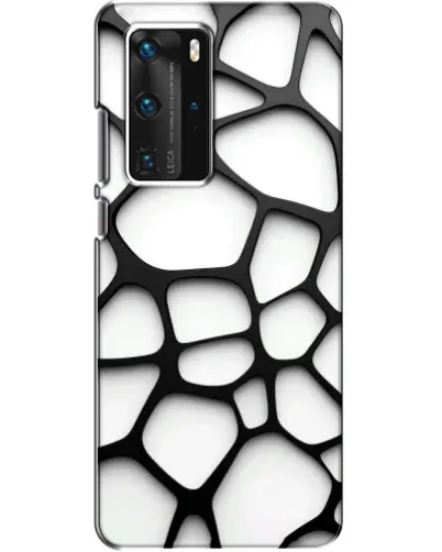 Чехол для Huawei P40 Pro с картинкой «Белая объемная сетка» Чехол для Huawei P40 Pro с картинкой «Белая объемная сетка»