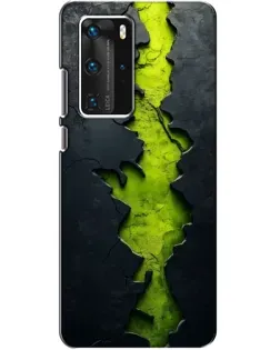 Чохол для Huawei P40 Pro з картинкою «Салатовий розлом скелі»