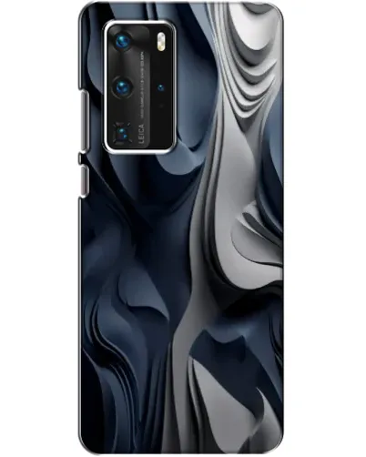 Чехол для Huawei P40 Pro с картинкой «Объемные синие складки» Чехол для Huawei P40 Pro с картинкой «Объемные синие складки»