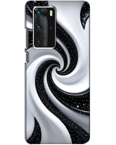 Чехол для Huawei P40 Pro с картинкой «Черно-белая спираль» Чехол для Huawei P40 Pro с картинкой «Черно-белая спираль»