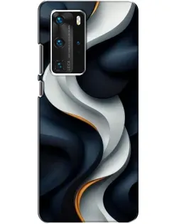 Чохол для Huawei P40 Pro з картинкою «Об'ємні чорно-білі стрічки»