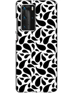 Чехол для Huawei P40 Pro с картинкой «Контрастные черные капли»