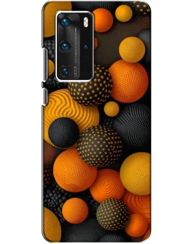 Чехол для Huawei P40 Pro с картинкой «Объемные оранжевые сферы» Чехол для Huawei P40 Pro с картинкой «Объемные оранжевые сферы»