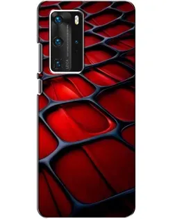 Чехол для Huawei P40 Pro с картинкой «Красная глянцевая сетка»