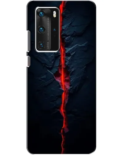 Чехол для Huawei P40 Pro с картинкой «Kрасная лавовая трещина» Чехол для Huawei P40 Pro с картинкой «Kрасная лавовая трещина»